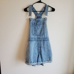 Gap denim short overalls